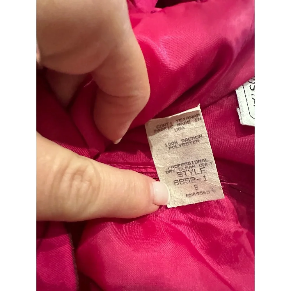 Vintage Victor Costa Gown Pink Formal Prom Bridal Cocktail Dress - Picture 11 of 12